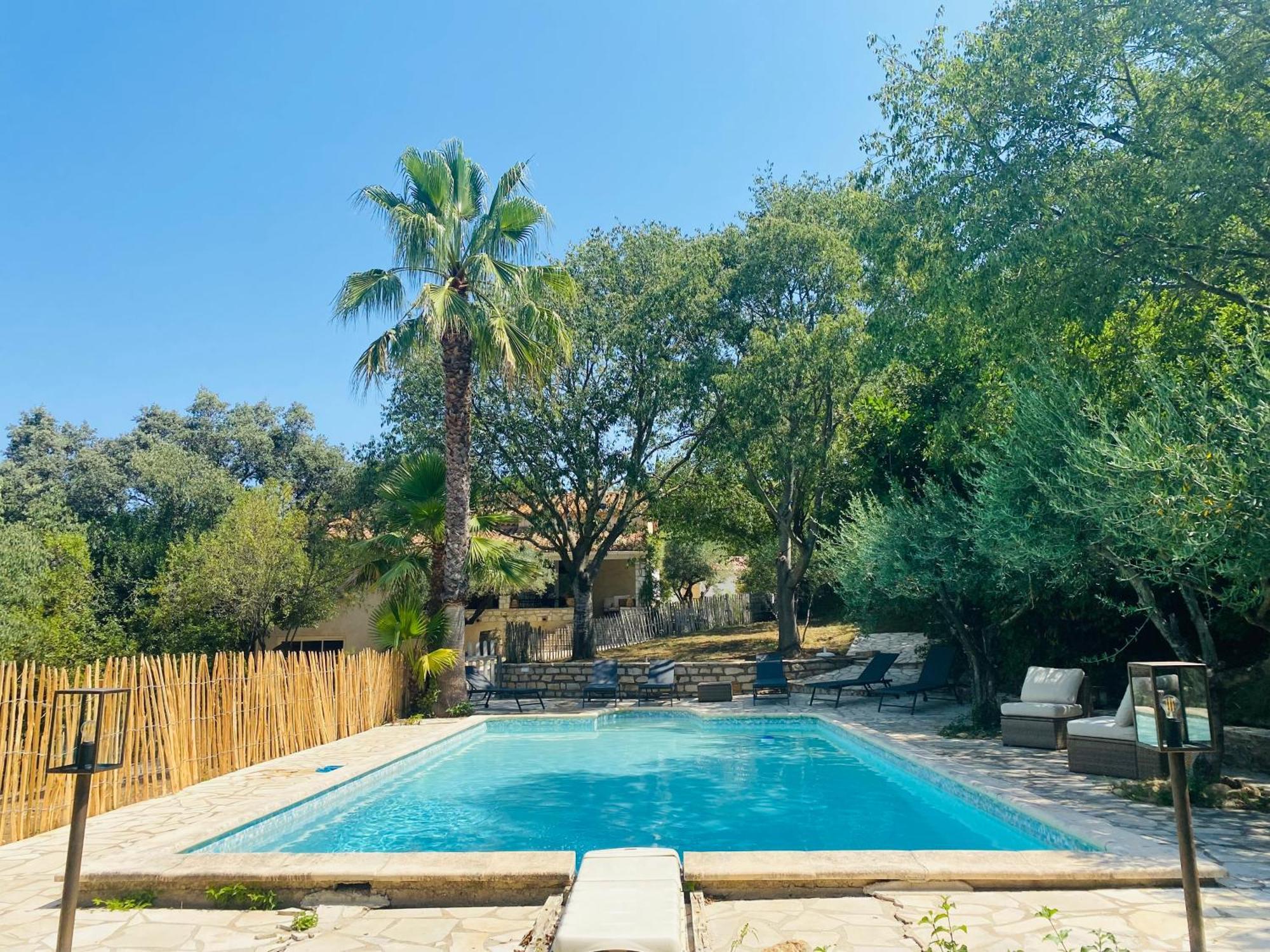 Magnifique Villa Typique Du Sud Avec Piscine Privee Et Jardin Mediterraneen Saint-Vincent-de-Barbeyrargues Bagian luar foto